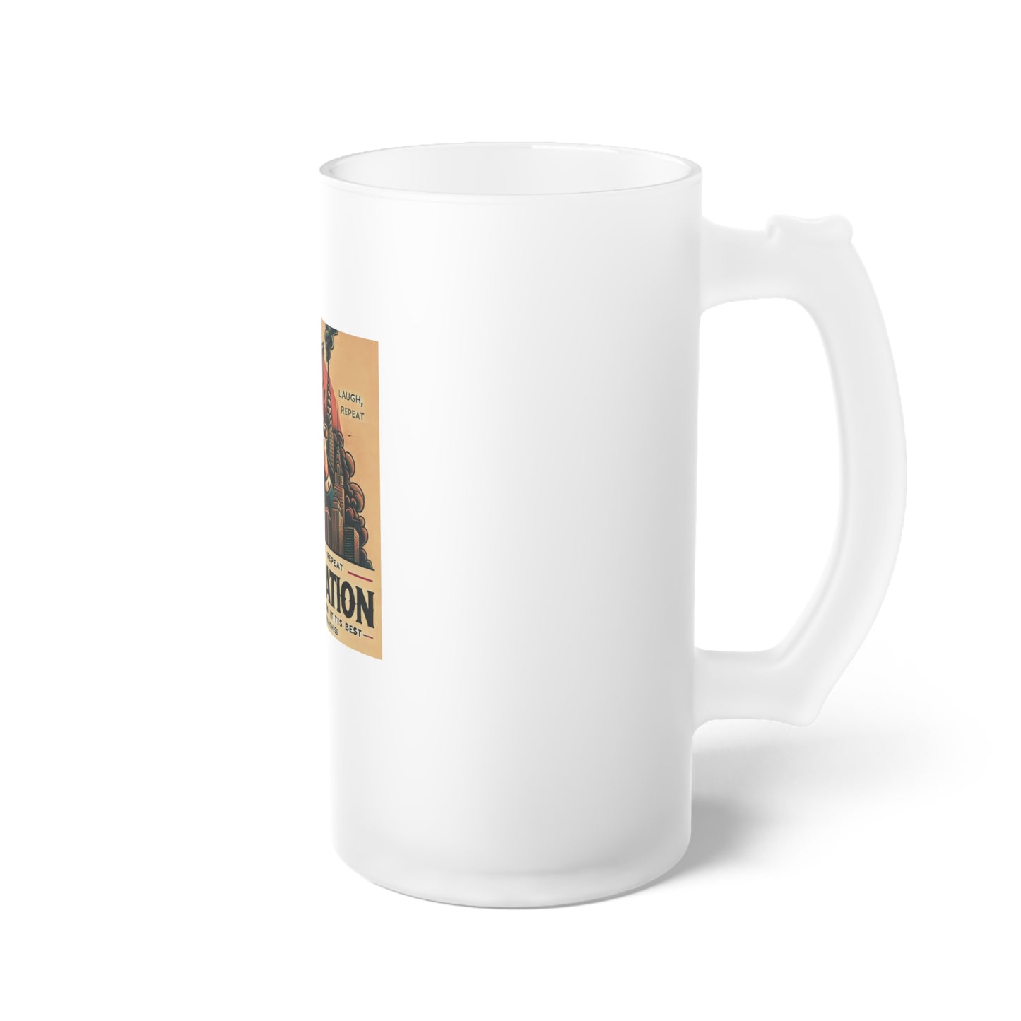 Porkoration Collection - Frosted Glass Beer Mug