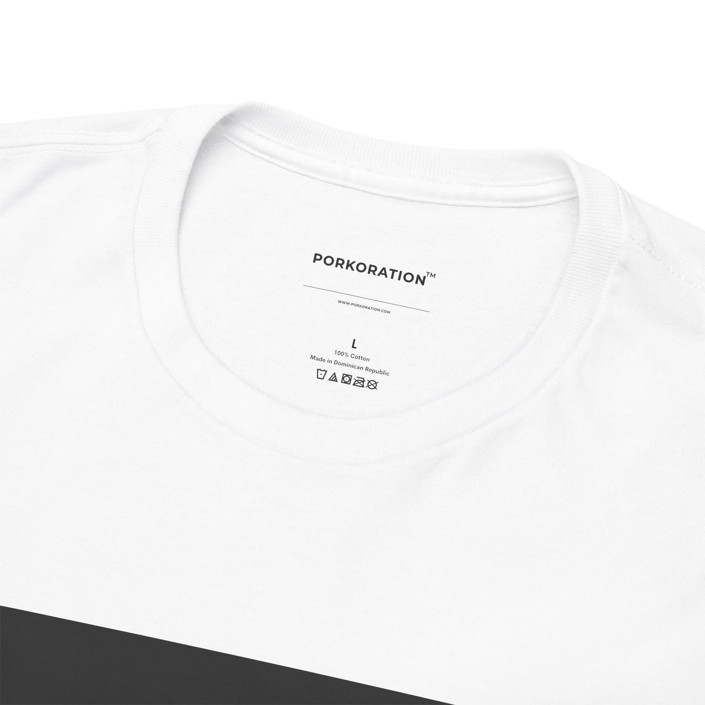 Porkoration Collection - Unisex Heavy Cotton Tee with 'The Porkoration' Design, Funny Graphic Tee, Pig Lover Gift, Casual Wear, Unique T-Shirt, Humor Apparel
