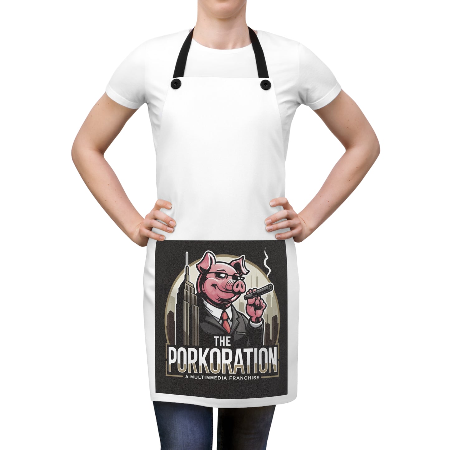Porkoration Apron, Fun Cooking Gift, Chef's Apron, BBQ Smoker Wear, Unique Kitchen Gift, Funny Cooking Apparel