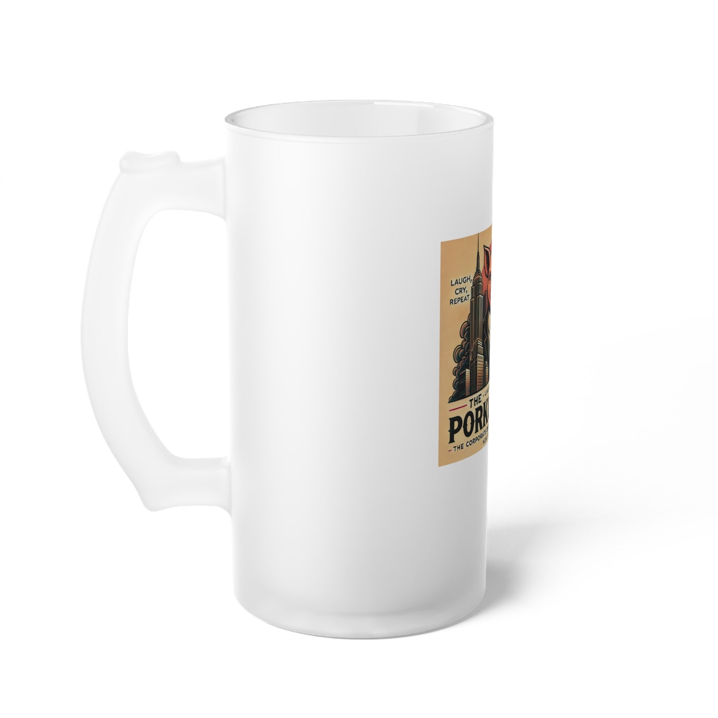 Porkoration Collection - Frosted Glass Beer Mug