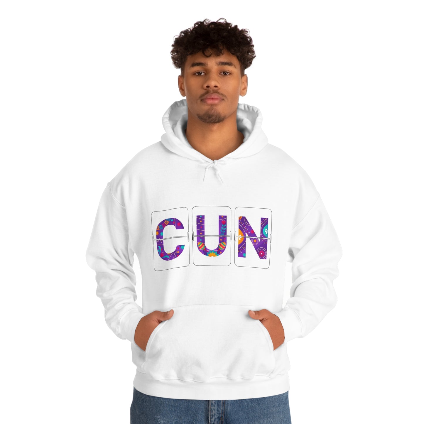 CUN - Cancun Three-Letter Code - Unisex Heavy Blend™ Hooded Sweatshirt
