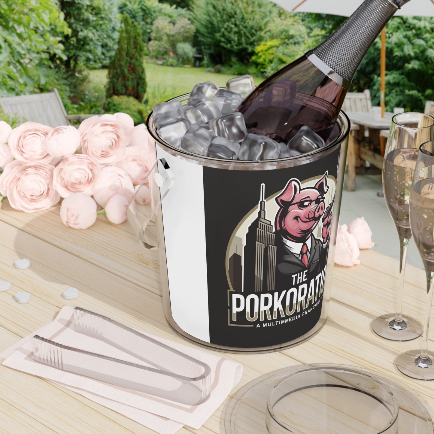 Porkoration Collection - Ice Bucket with Tongs