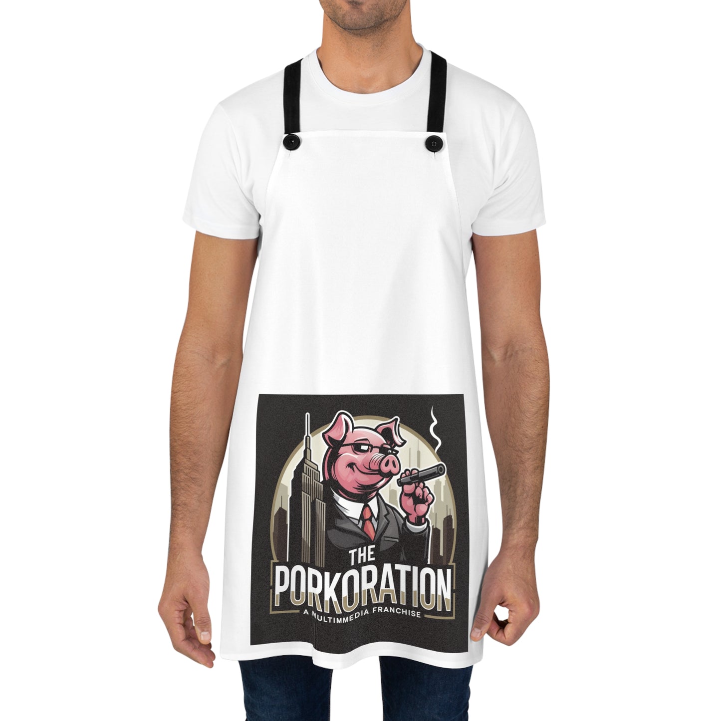 Porkoration Apron, Fun Cooking Gift, Chef's Apron, BBQ Smoker Wear, Unique Kitchen Gift, Funny Cooking Apparel