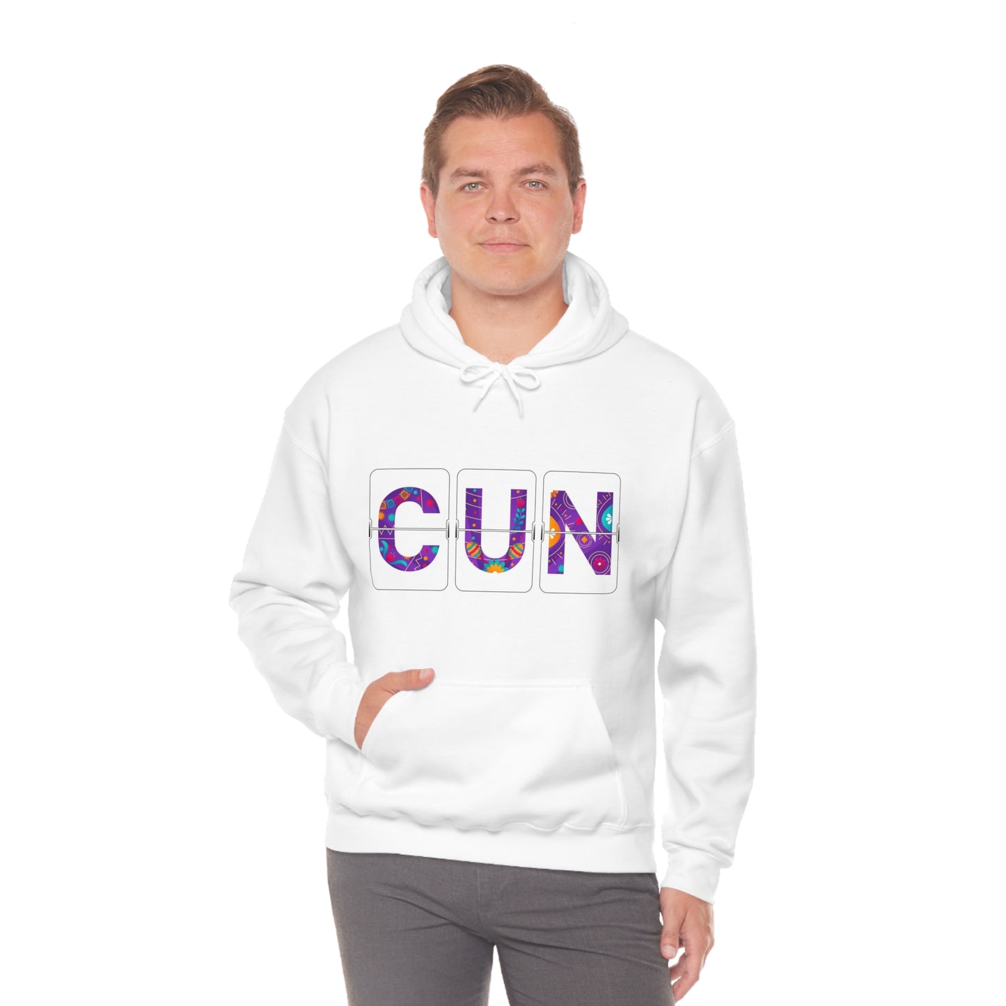 CUN - Cancun Three-Letter Code - Unisex Heavy Blend™ Hooded Sweatshirt