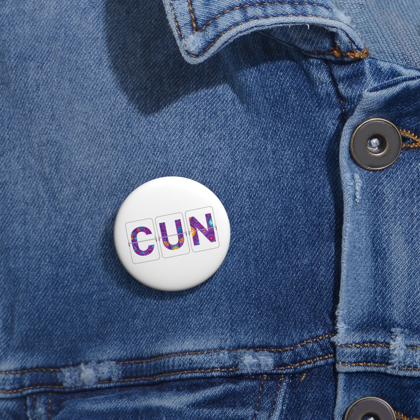 CUN - Cancun Three-Letter Code - Pin Buttons