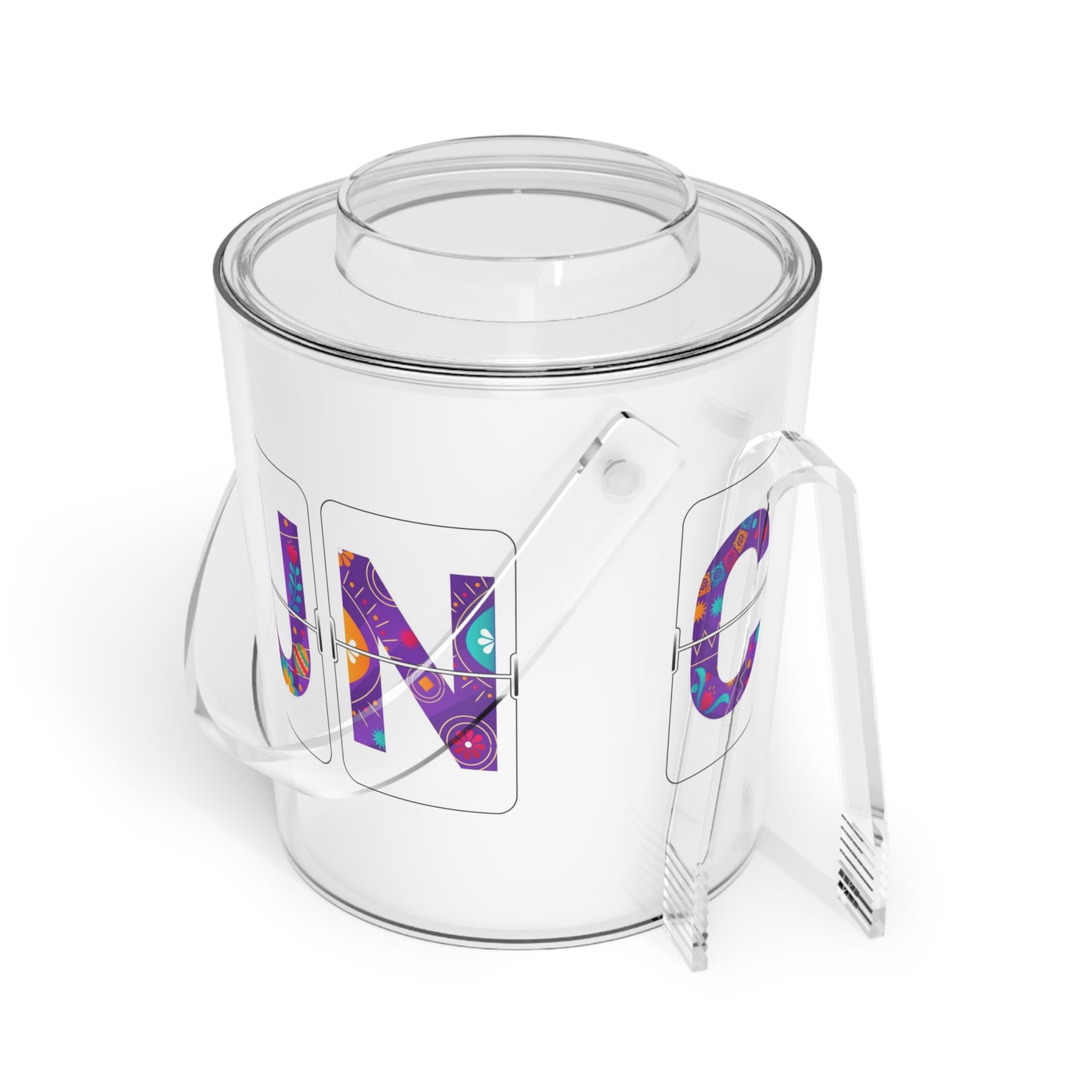 CUN - Cancun Three-Letter Code - Ice Bucket with Tongs