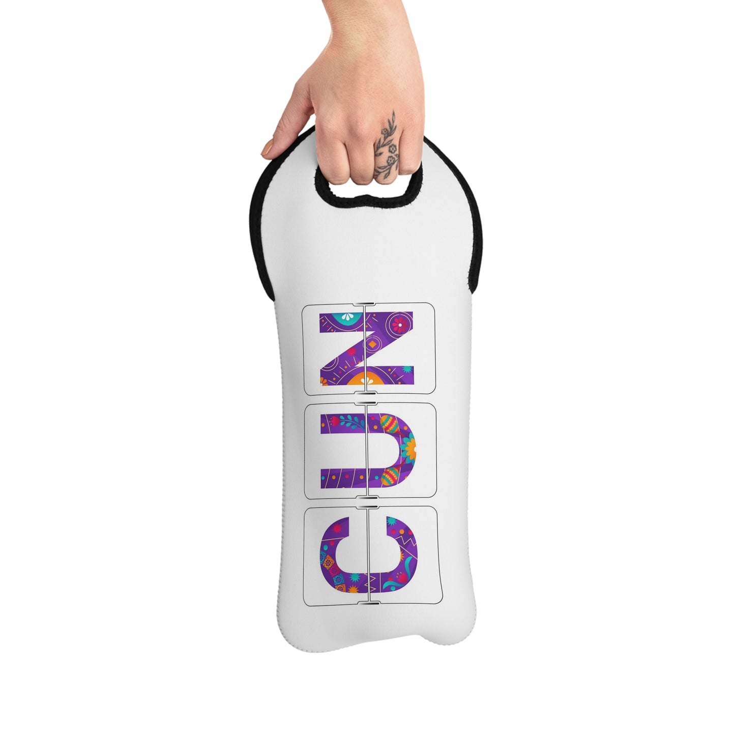CUN - Cancun Three-Letter Code - Wine Tote Bag