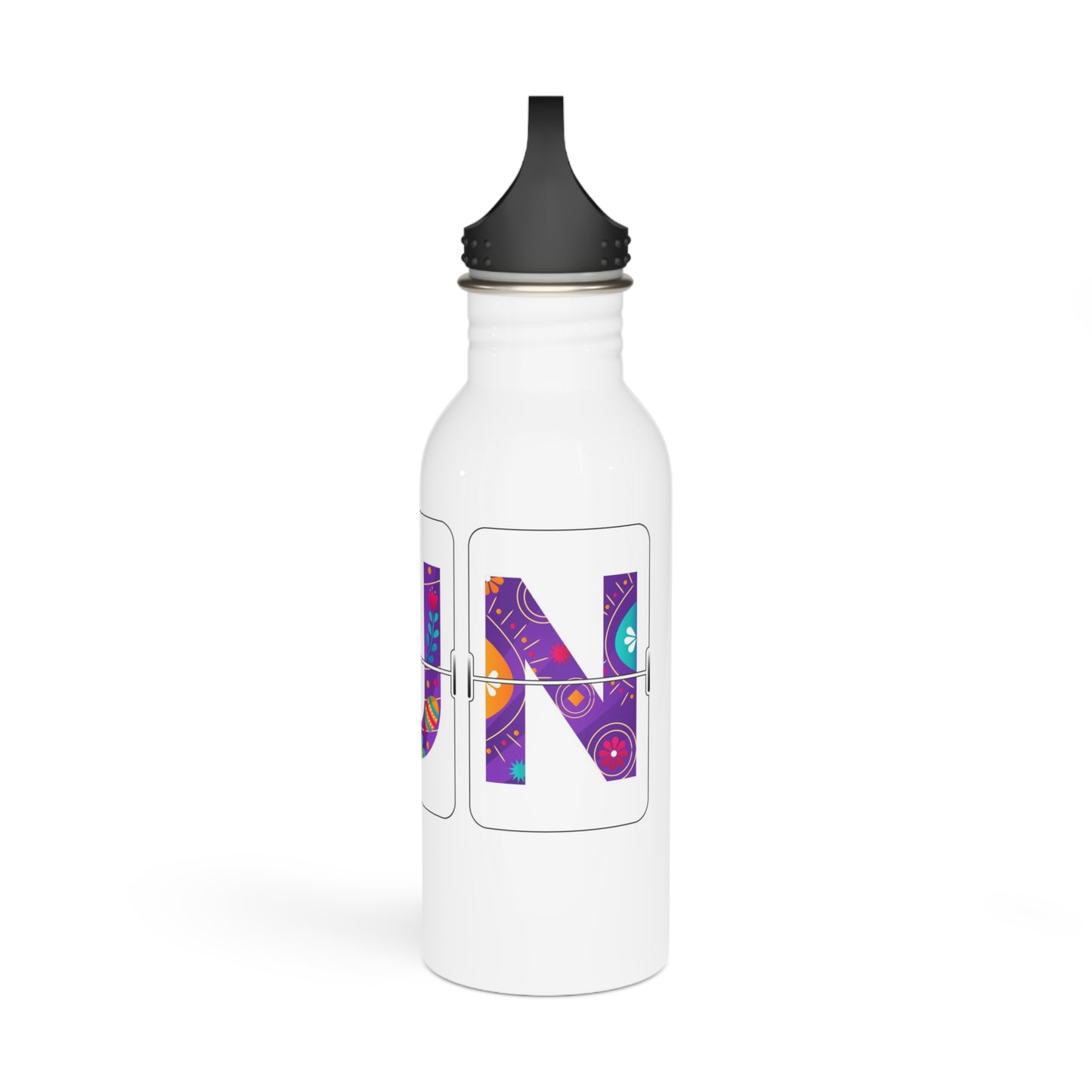 CUN - Cancun Three-Letter Code - Stainless Steel Water Bottle