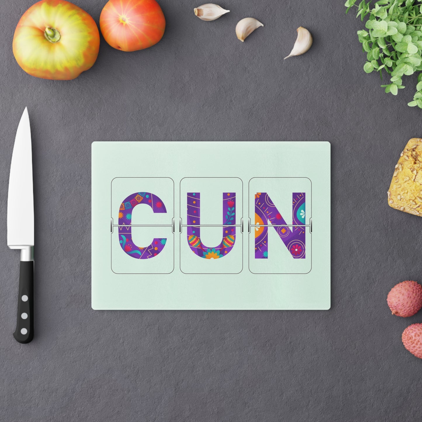 CUN - Cancun Three-Letter Code - Cutting Board