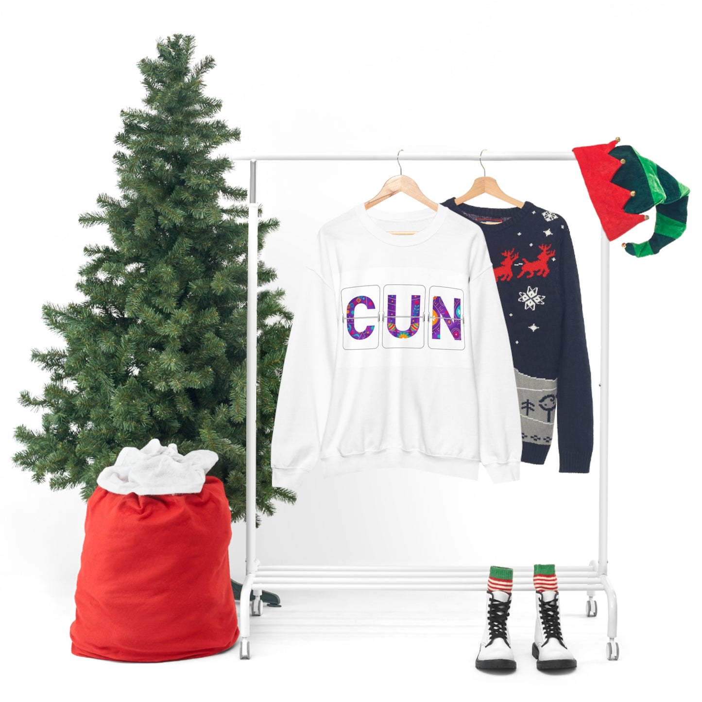 CUN - Cancun Three-Letter Code - Unisex Heavy Blend™ Crewneck Sweatshirt