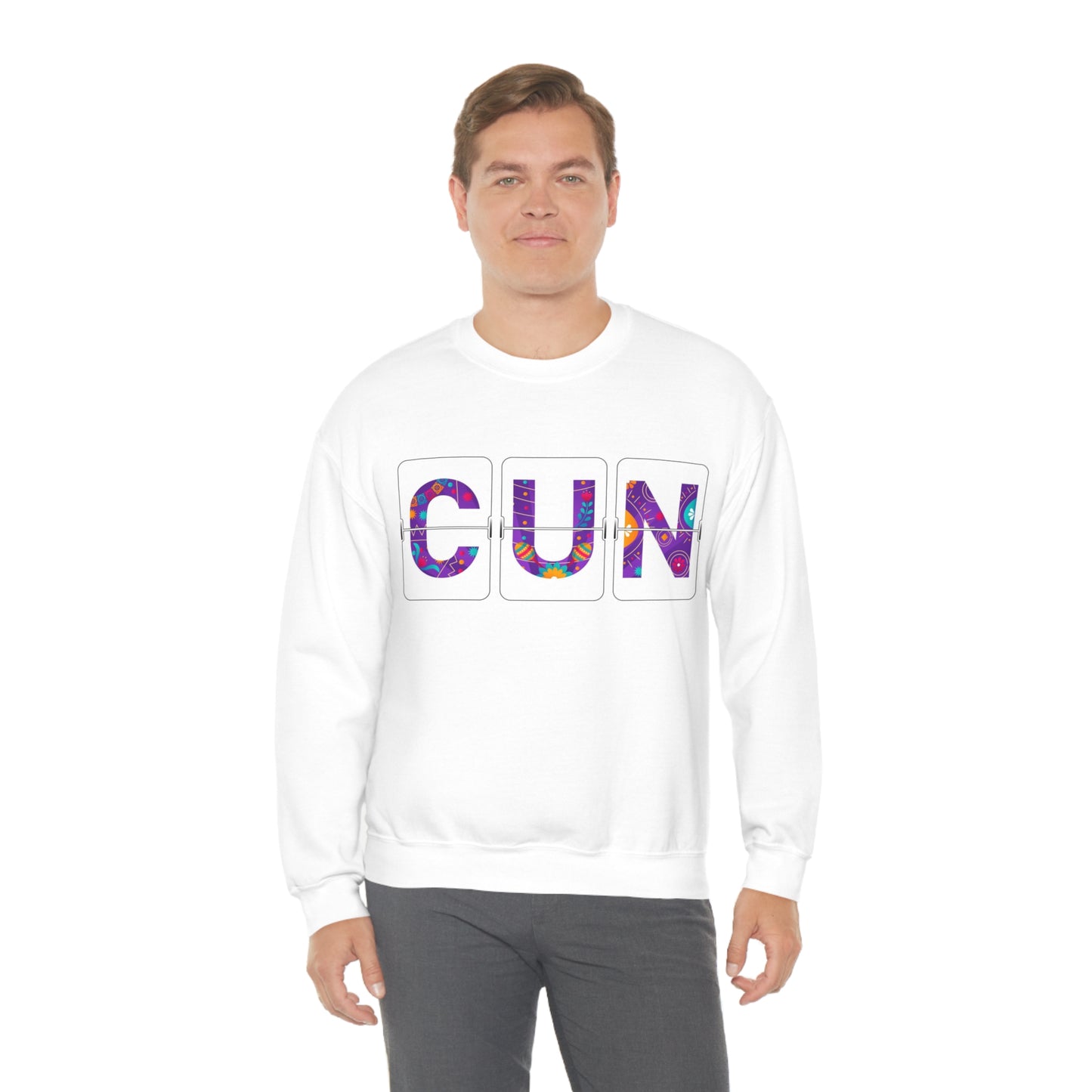 CUN - Cancun Three-Letter Code - Unisex Heavy Blend™ Crewneck Sweatshirt