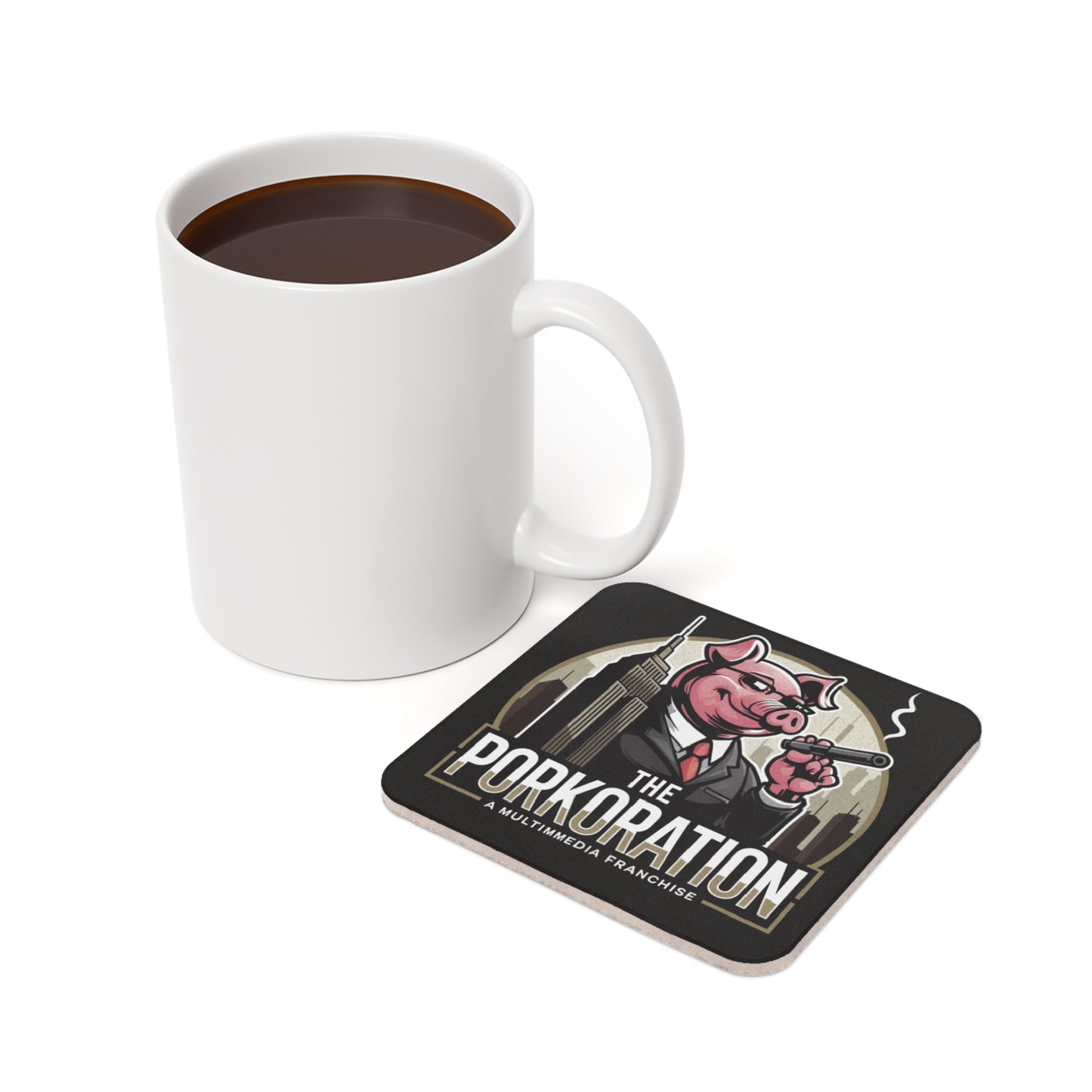 Porkoration Collection - Cork Back Coaster - Unit