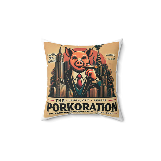Porkoration Collection - Spun Polyester Square Pillow