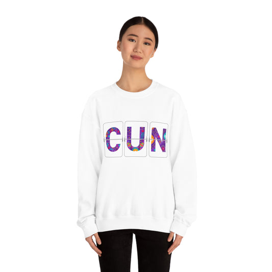 CUN - Cancun Three-Letter Code - Unisex Heavy Blend™ Crewneck Sweatshirt