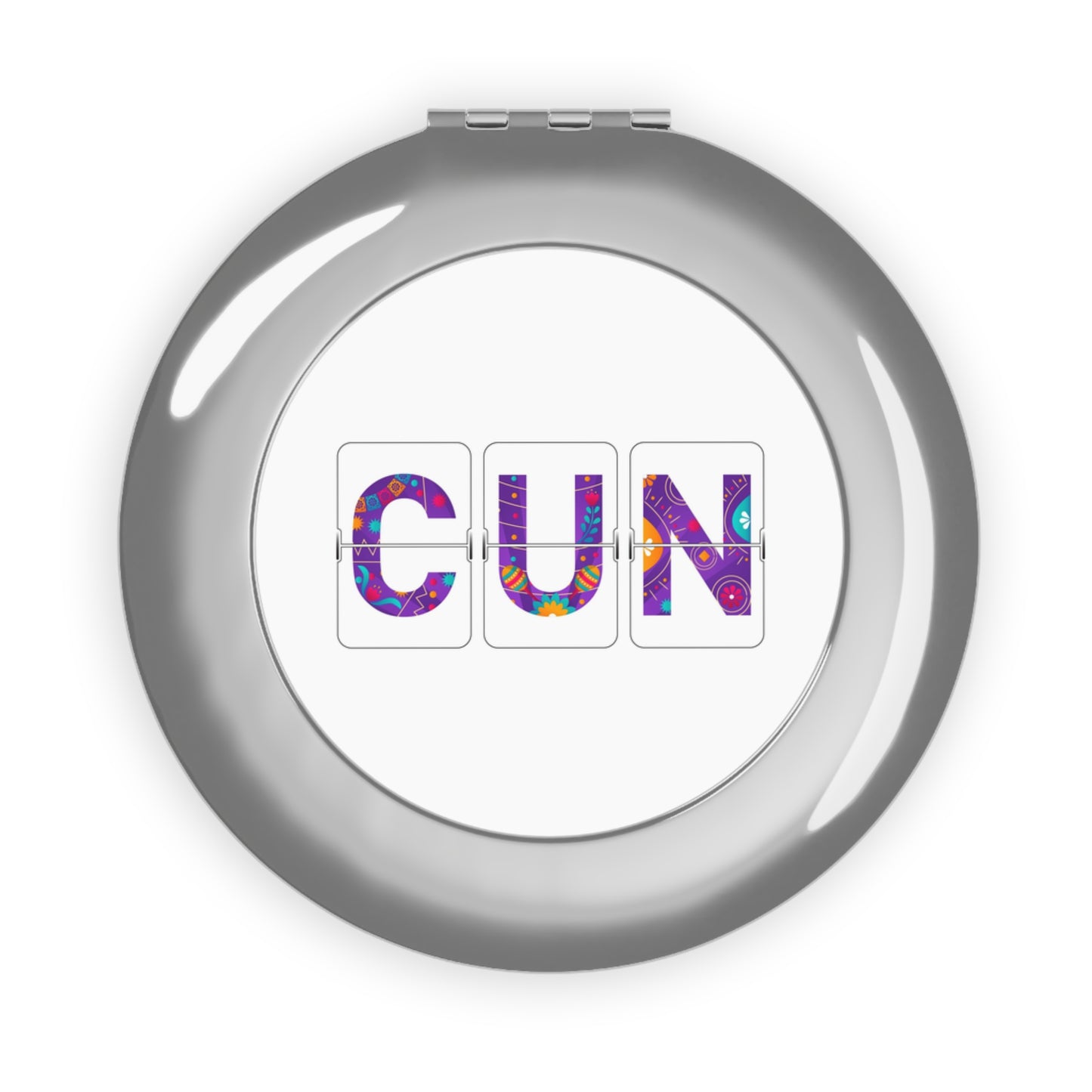 CUN - Cancun Three-Letter Code - Compact Travel Mirror