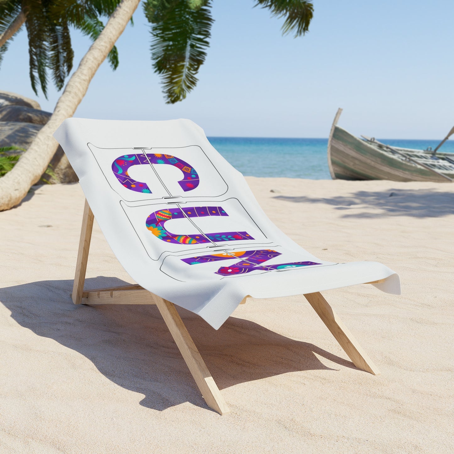 CUN - Cancun Three-Letter Code - Beach Towel