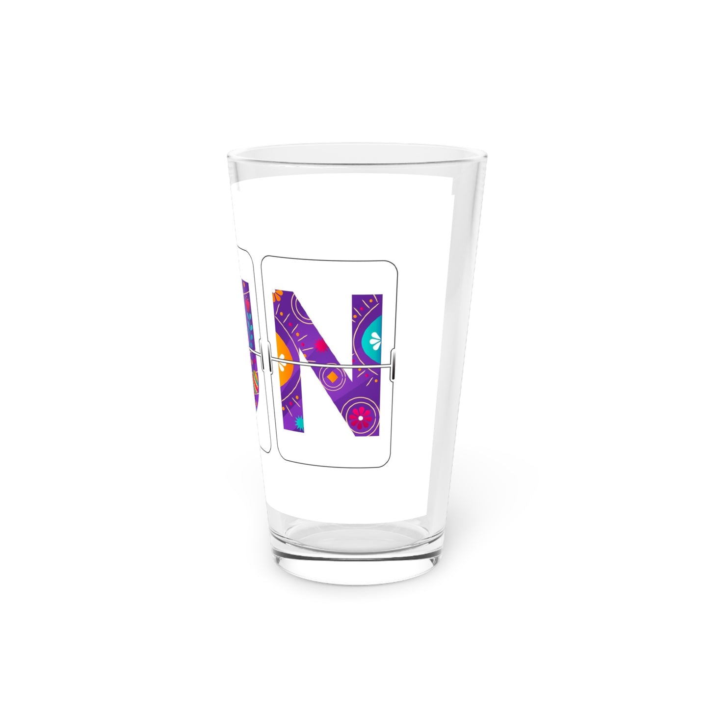 CUN - Cancun Three-Letter Code - Pint Glass, 16oz