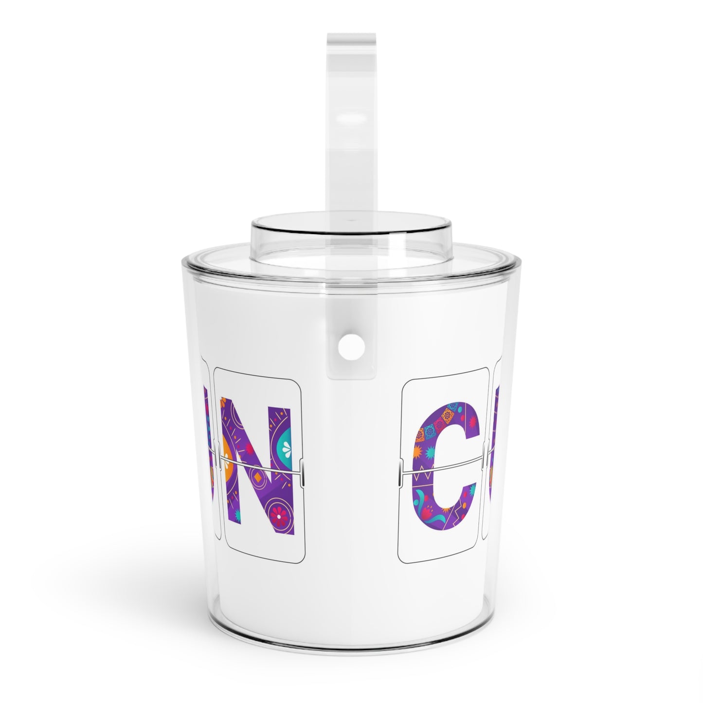 CUN - Cancun Three-Letter Code - Ice Bucket with Tongs