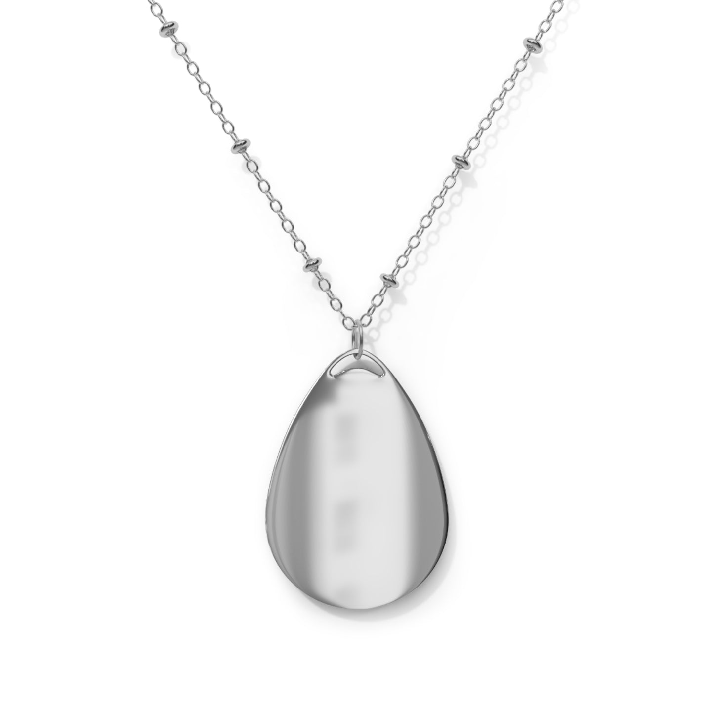 CUN - Cancun Three-Letter Code - Oval Necklace