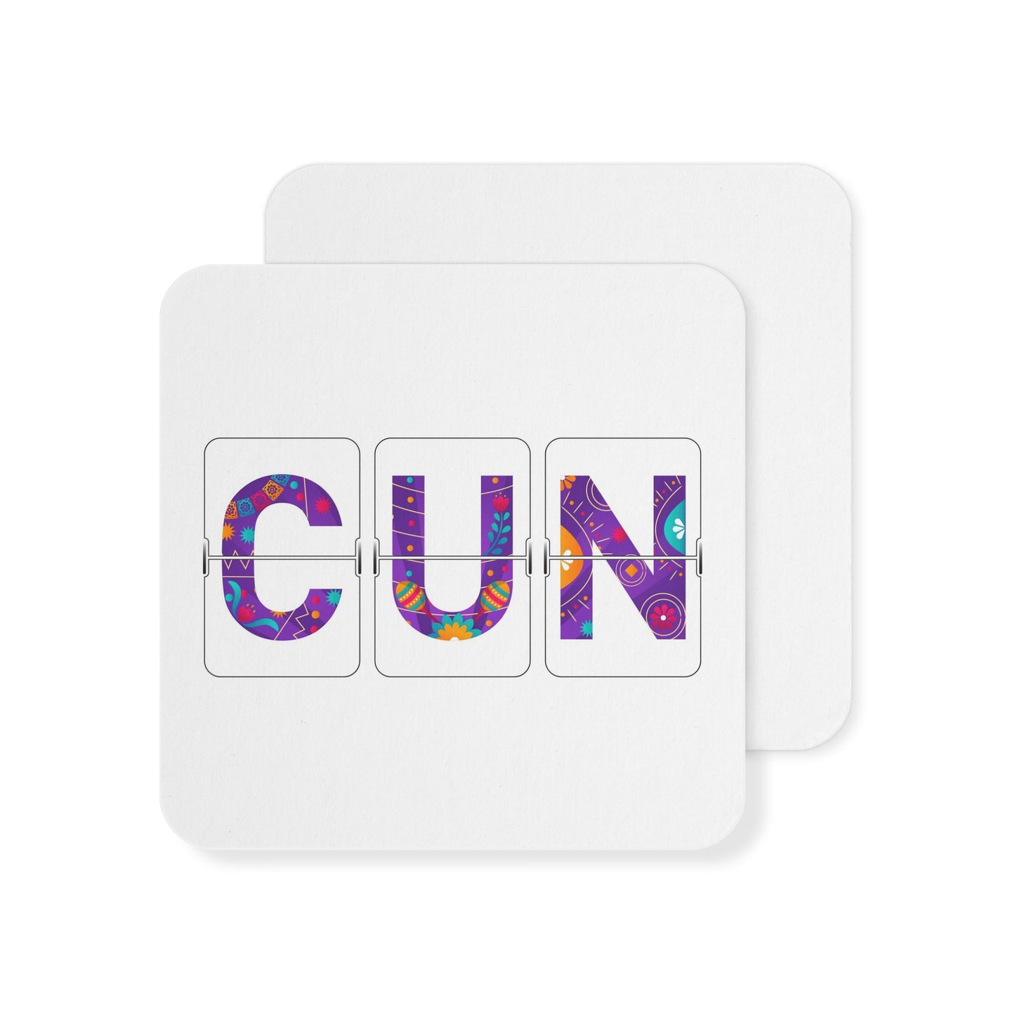 CUN - Cancun Three-Letter Code - Coasters (50, 100 pcs)