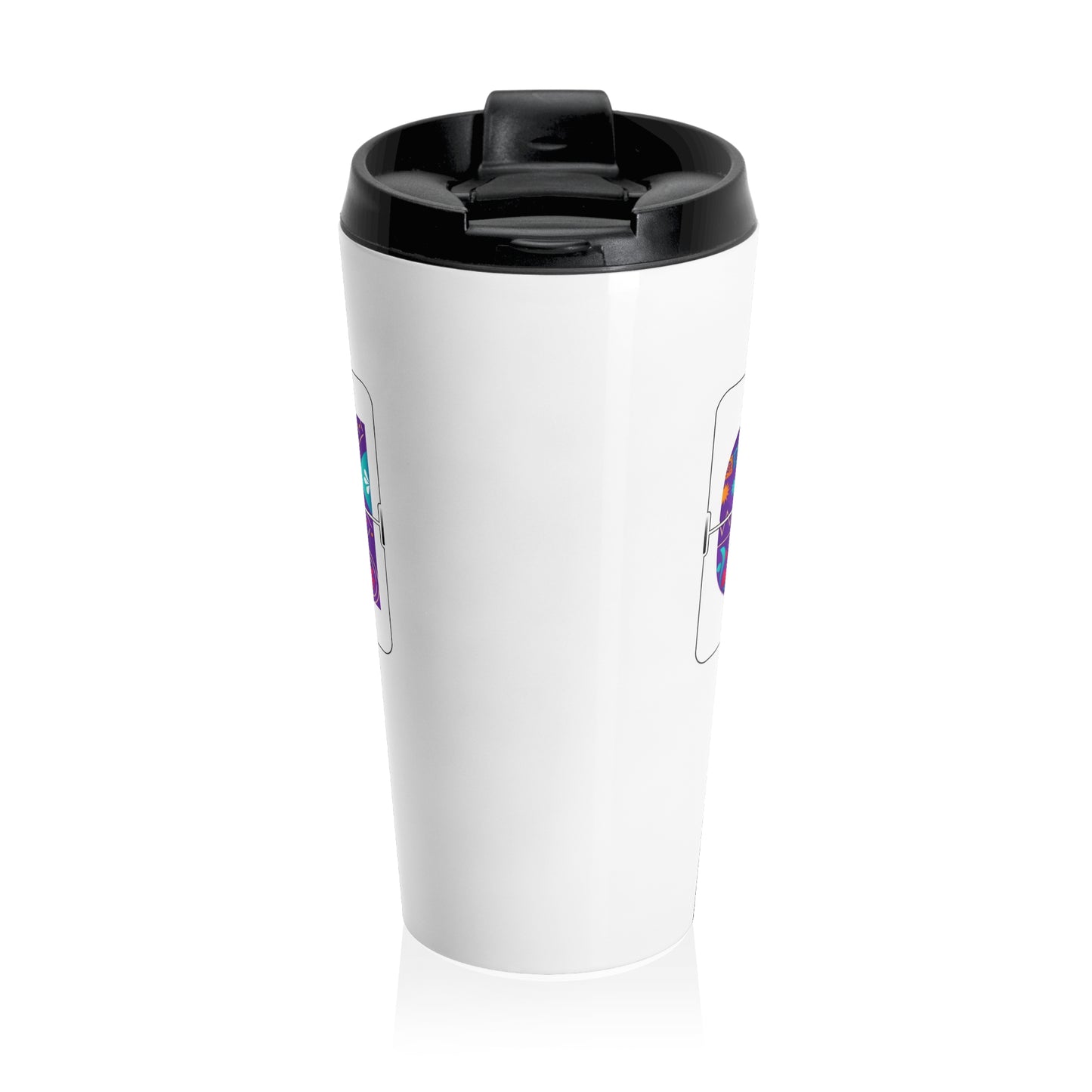 CUN - Cancun Three-Letter Code - Stainless Steel Travel Mug