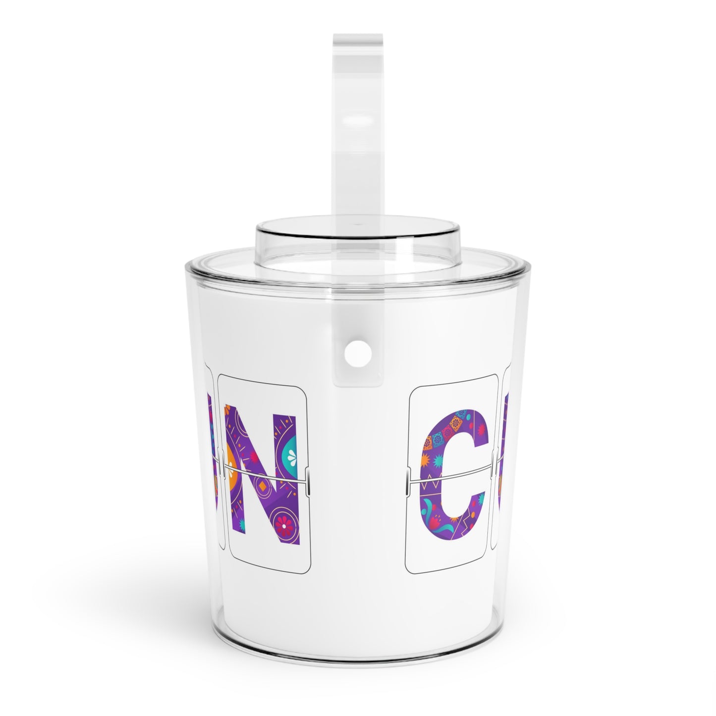 CUN - Cancun Three-Letter Code - Ice Bucket with Tongs