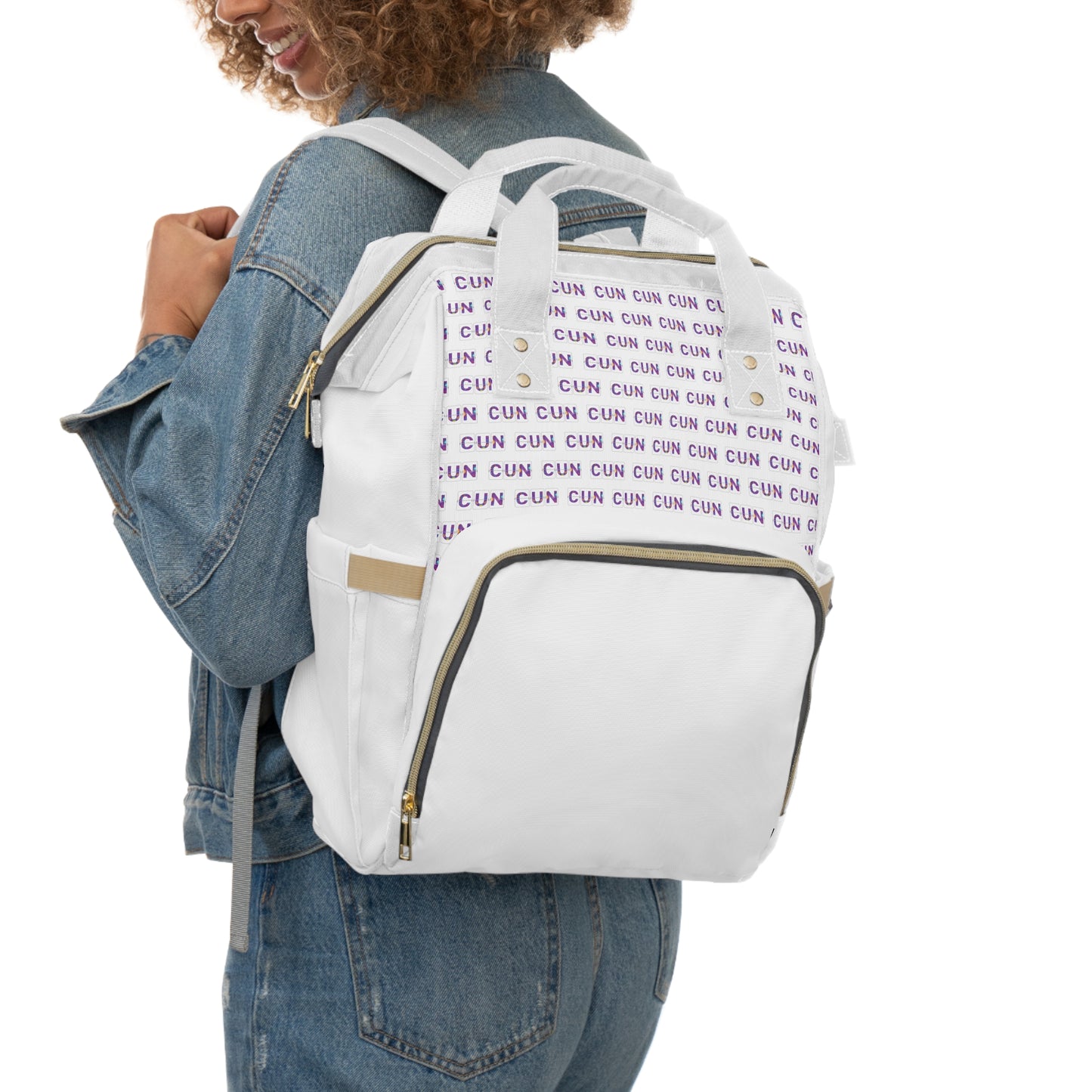 CUN - Cancun Three-Letter Code - Multifunctional Diaper Backpack