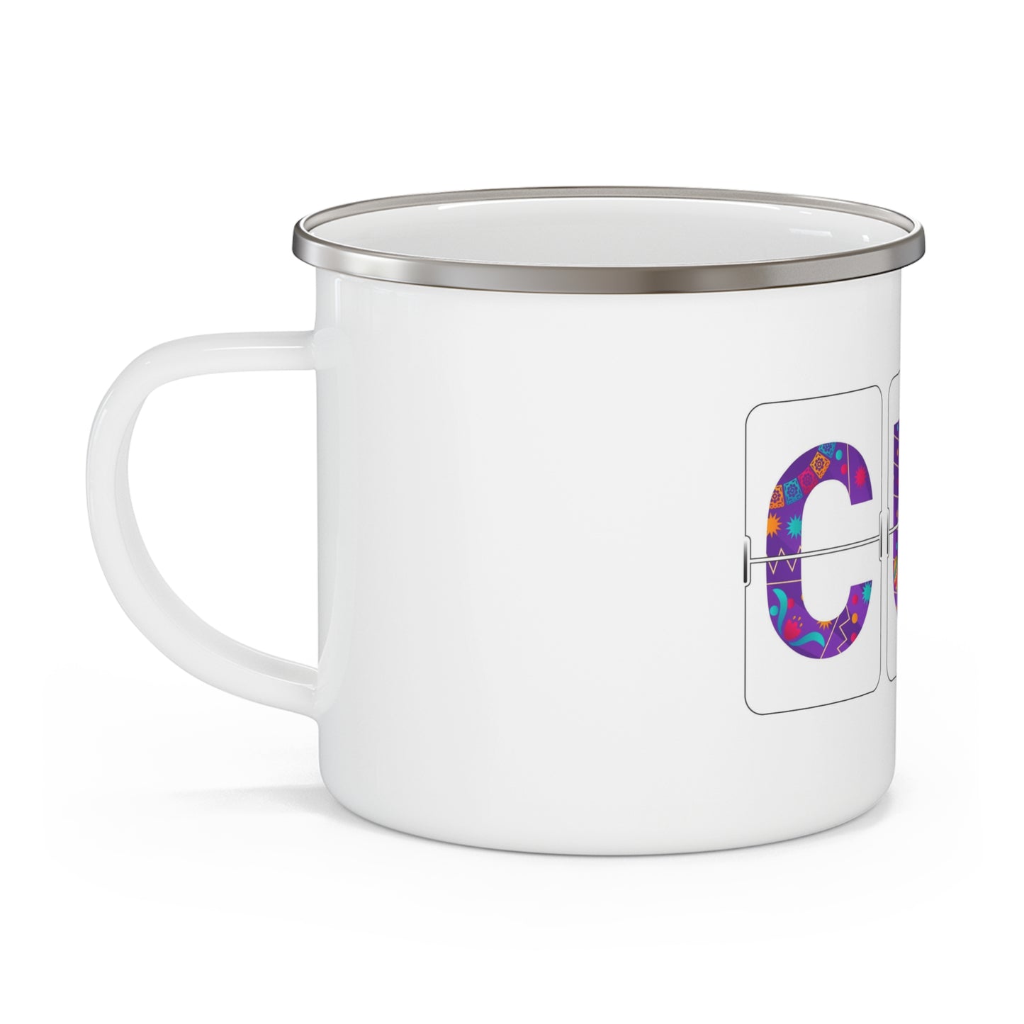 CUN - Cancun Three-Letter Code - Enamel Camping Mug