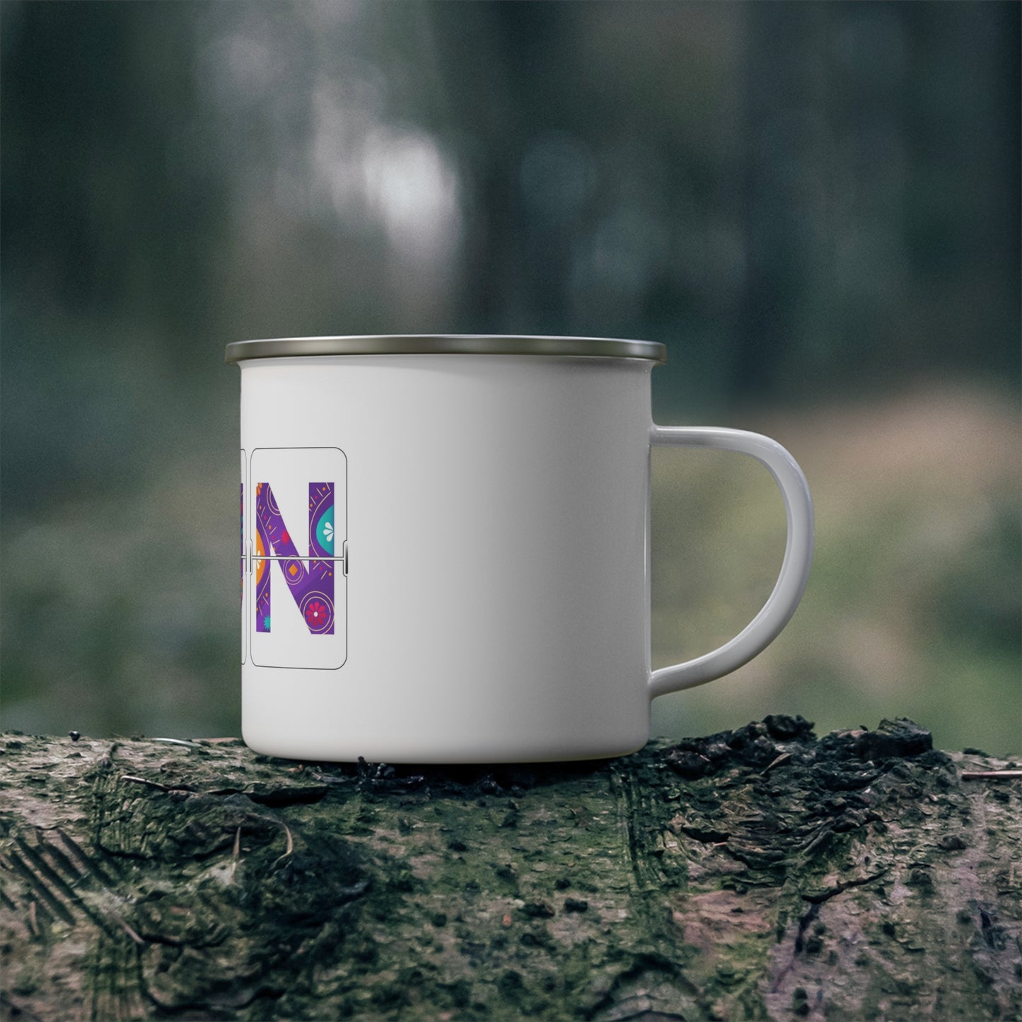 CUN - Cancun Three-Letter Code - Enamel Camping Mug