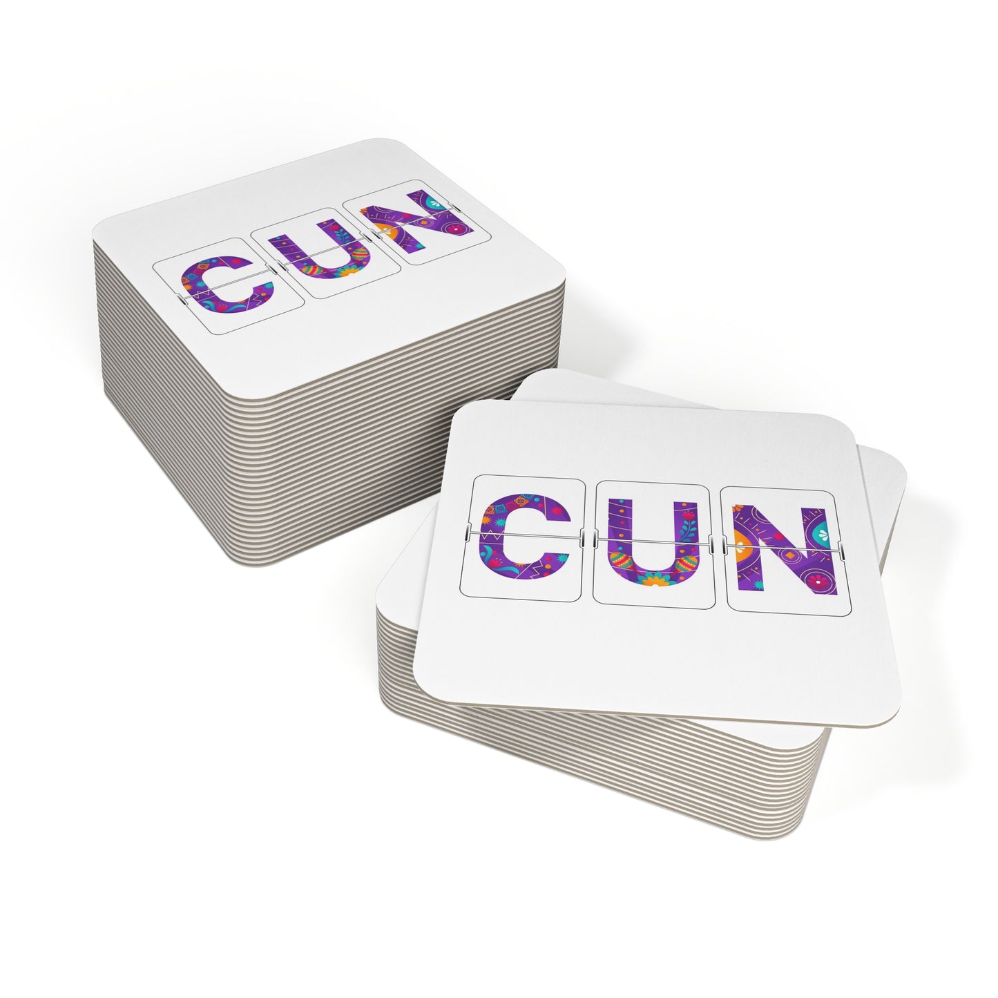 CUN - Cancun Three-Letter Code - Coasters (50, 100 pcs)